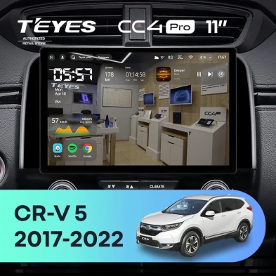 Штатная магнитола Teyes CC4 Pro 8/128 Honda CR-V 5 RT RW (2017-2022) (11")