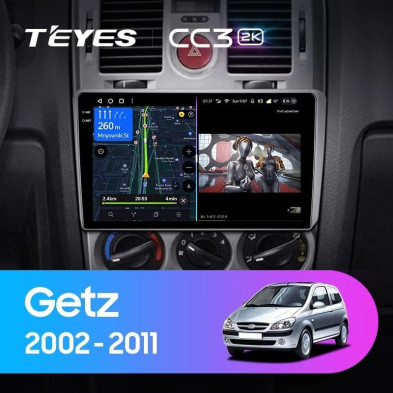 Штатная магнитола Teyes CC3 2K 6/128 Hyundai Getz 1 (2002-2011) F1