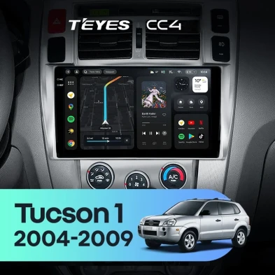 Штатная магнитола Teyes CC4 8/128 Hyundai Tucson 1 (2004-2009) F1