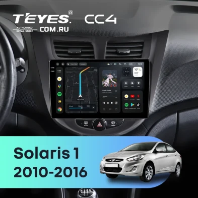 Штатная магнитола Teyes CC4 8/128 Hyundai Solaris 1 (2010-2016) F3 (черный матовый)
