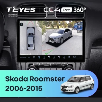 Штатная магнитола Teyes CC4 Pro 360 12/256 Skoda Roomster (2006-2015) (13")