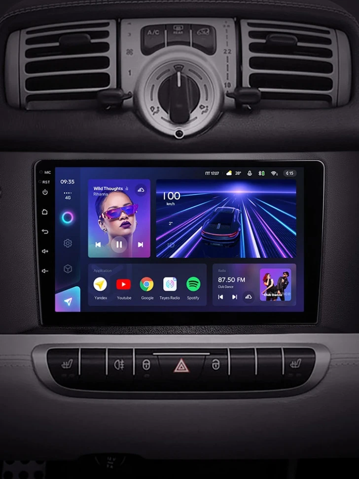 Штатная магнитола Teyes CC3 4/32 Mercedes-Benz Smart Fortwo 2 (2010-2015) F1