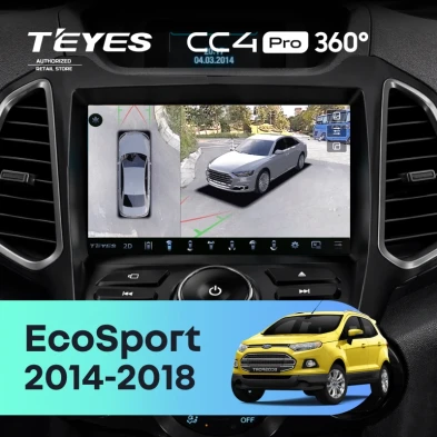 Штатная магнитола Teyes CC4 Pro 360 8/128 Ford EcoSport (2014-2018) F2