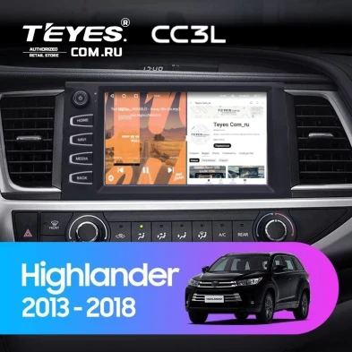 Штатная магнитола Teyes CC3L 4/32 Toyota Highlander 3 XU50 (2013-2018) F2 с кнопками