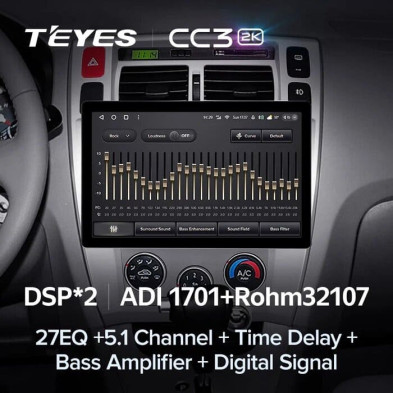 Штатная магнитола Teyes CC3 2K 6/128 Hyundai Tucson 1 (2004-2009) F1 (13")