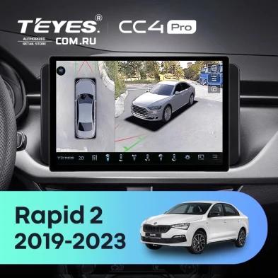 Штатная магнитола Teyes CC4 Pro 360 12/256 Skoda Rapid 2 (2019-2023) (11")