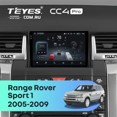 Штатная магнитола Teyes CC4 Pro 8/128 Land Rover Range Rover Sport 1 (2005-2009)
