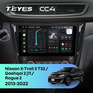 Штатная магнитола Teyes CC4 8/128 Nissan Rogue 2 (2013-2022) F3 Тип-C
