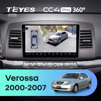 Штатная магнитола Teyes CC4 Pro 360 8/128 Toyota Verossa (2000-2007) F2