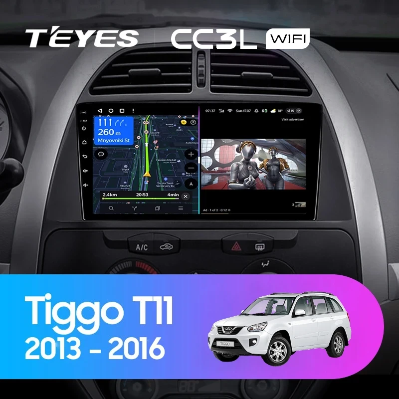 Штатная магнитола Teyes CC3L WiFi 2/32 Chery Tiggo T11 FL (2013-2016)