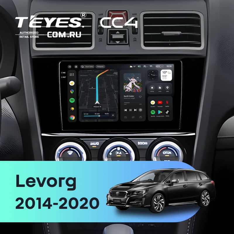 Штатная магнитола Teyes CC4 6/64 Subaru Levorg (2014-2020) F3