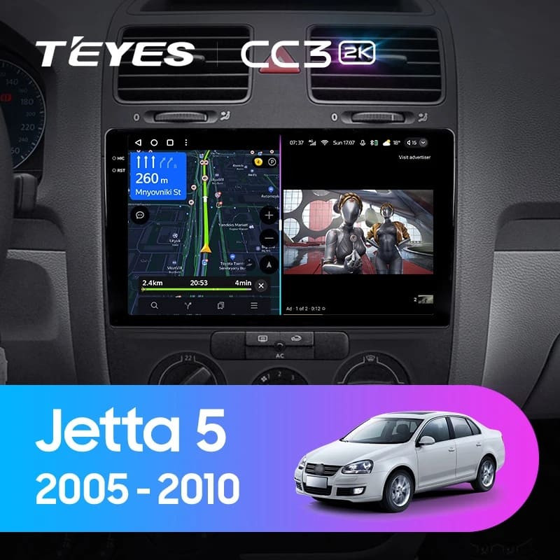 Штатная магнитола Teyes CC3 2K 4/32 Volkswagen Jetta 5 (2005-2010) F1