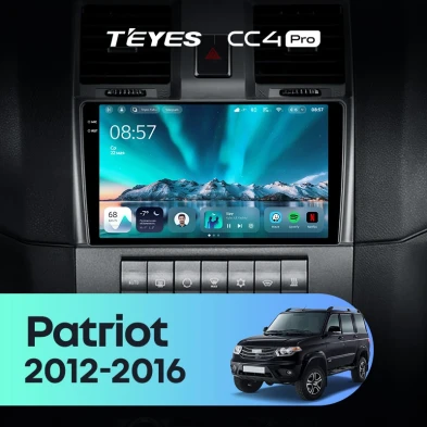 Штатная магнитола Teyes CC4 Pro 12/256 UAZ Patriot (2012-2016)