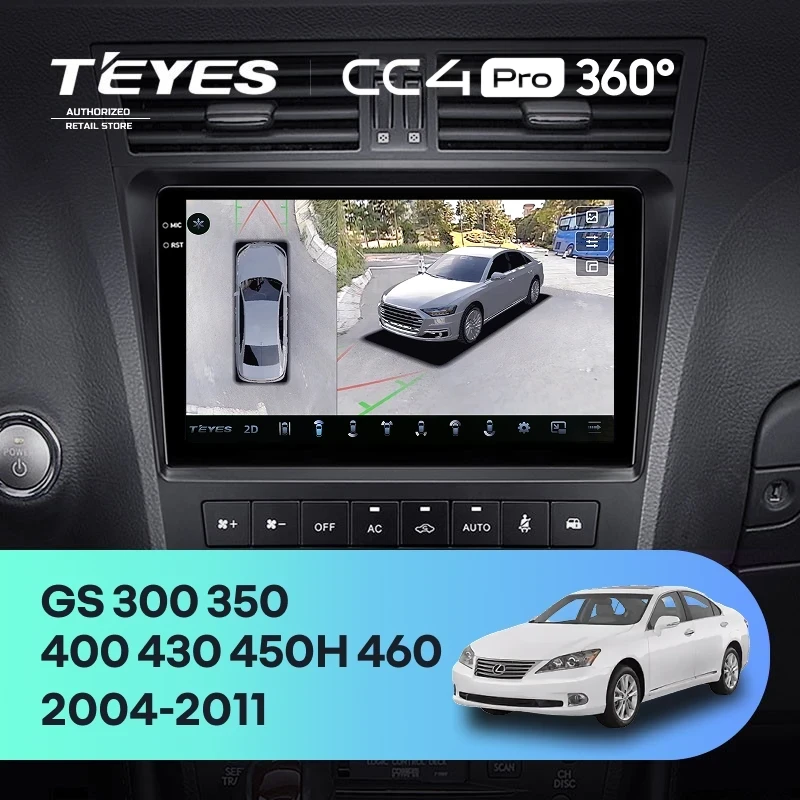 Штатная магнитола Teyes CC4 Pro 360 8/128 Lexus GS300 350 400 430 450h 460 (2004-2011)