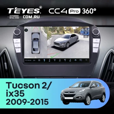 Штатная магнитола Teyes CC4 Pro 360 8/128 Hyundai ix35 (2009-2015) (Tucson 2) (с кнопками) Тип-AB