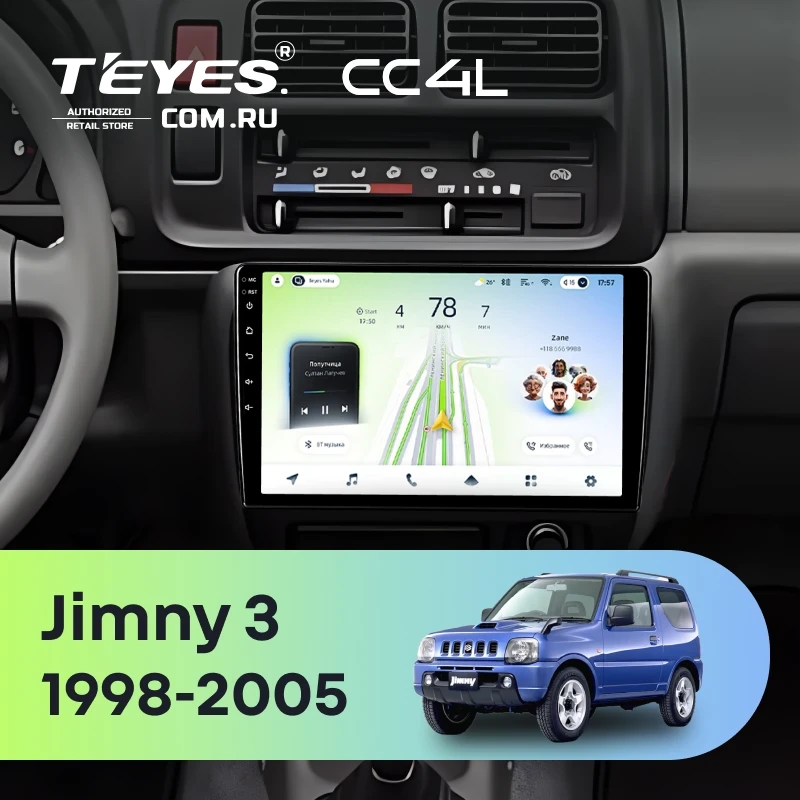 Штатная магнитола Teyes CC4L 6/64 Suzuki Jimny 3 (1998-2005)