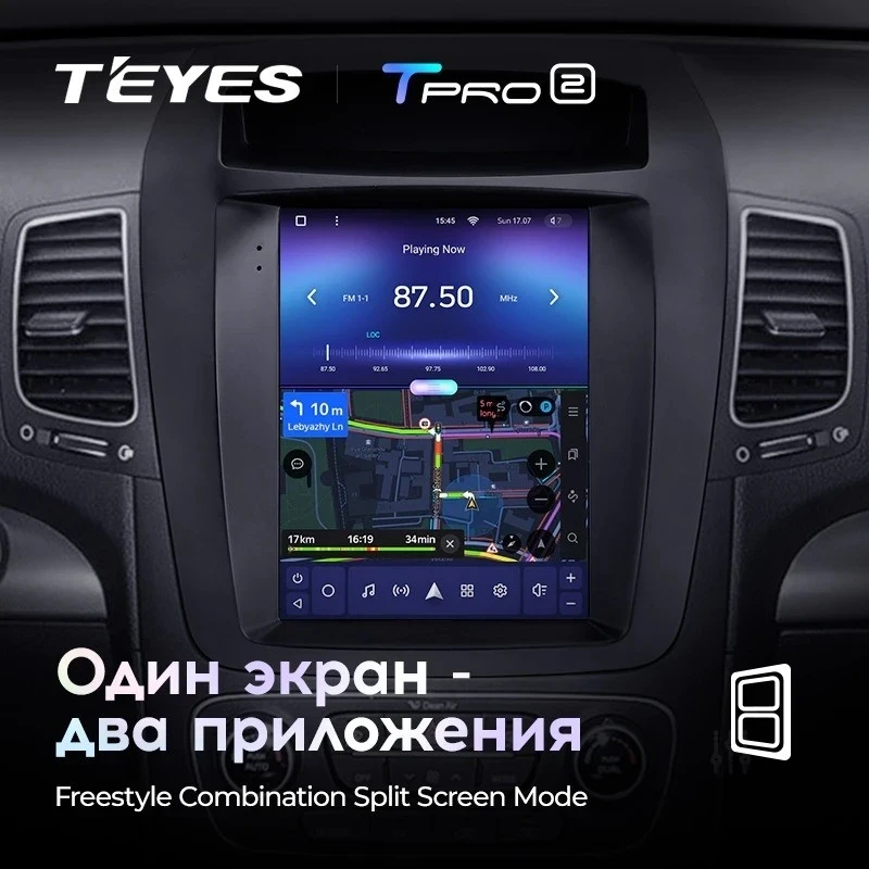 Штатная магнитола Tesla style Teyes TPRO 2 3/32 Kia Sorento 2 XM (2012-2021) HIGH F2