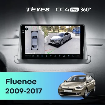 Штатная магнитола Teyes CC4 Pro 360 12/256 Renault Fluence (2009-2017)
