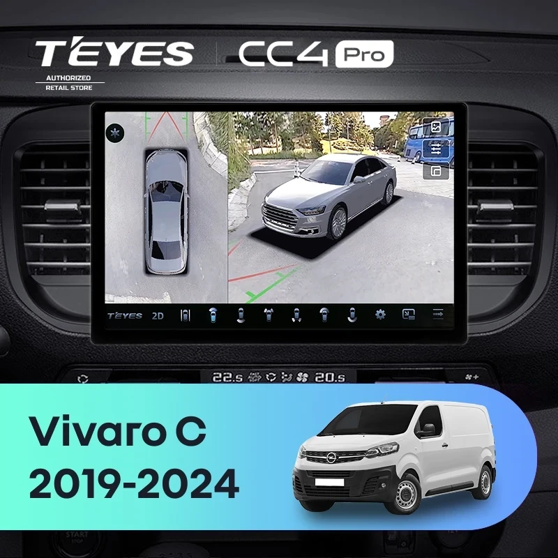 Штатная магнитола Teyes CC4 Pro 360 8/128 Opel Vivaro C (2019-2024) (13")