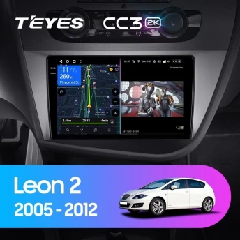Штатная магнитола Teyes CC3 2K 6/128 Seat Leon 2 (2005-2012) F2