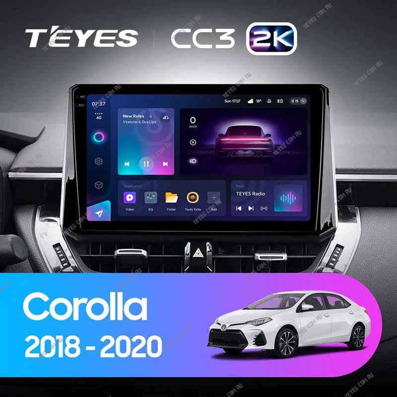 Штатная магнитола Teyes CC3 2K 6/128 Toyota Corolla 12 (2018-2020) Тип-A