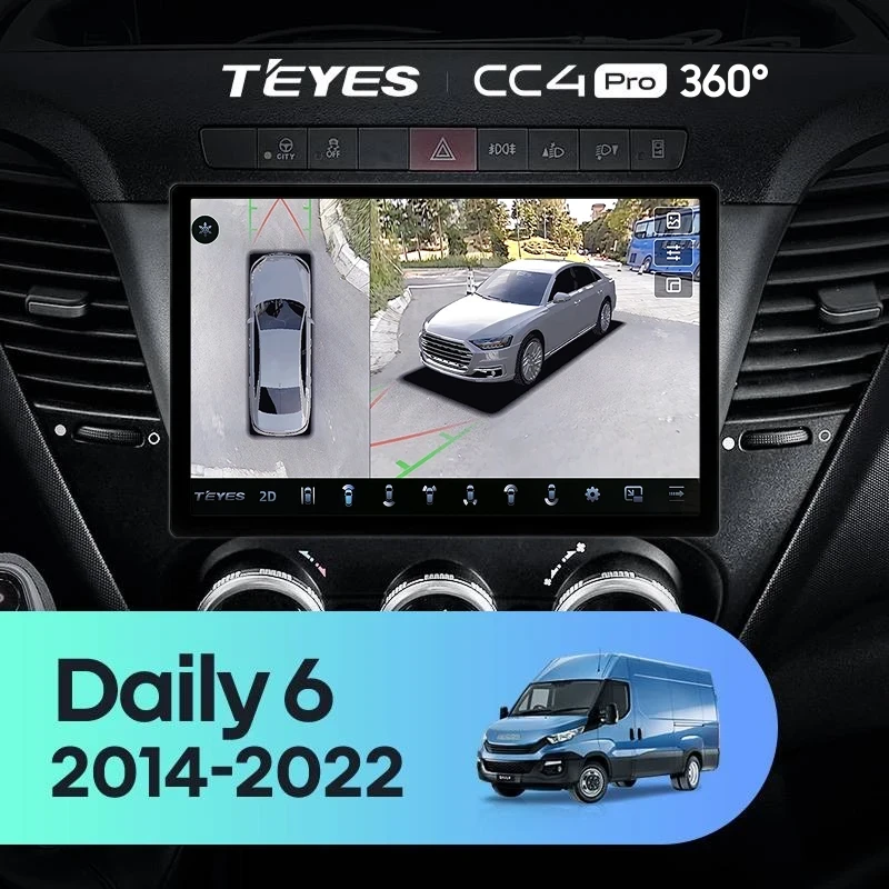 Штатная магнитола Teyes CC4 Pro 360 12/256 Iveco Daily 6 (2014-2022) (11")