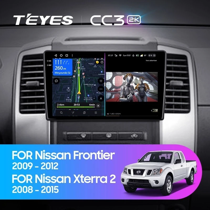 Штатная магнитола Teyes CC3 2K 360 6/128 Nissan Xterra 2 N50 (2008-2015)