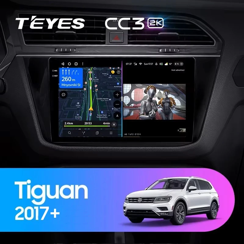 Штатная магнитола Teyes CC3 2K 6/128 Volkswagen Tiguan 2017+