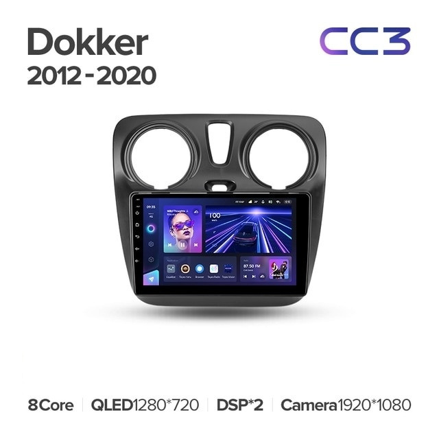 Штатная магнитола Teyes CC3 4/32 Renault Dokker (2012-2020)