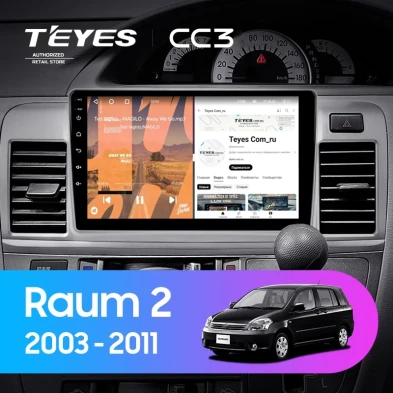 Штатная магнитола Teyes CC3 4/32 Toyota Raum 2 (2003-2011)