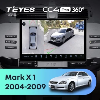 Штатная магнитола Teyes CC4 Pro 360 12/256 Toyota Mark X 1 X120 (2004-2009) (11")