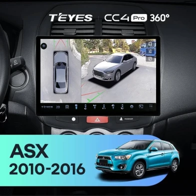 Штатная магнитола Teyes CC4 Pro 360 12/256 Mitsubishi ASX 1 (2010-2016) Тип-A (13")
