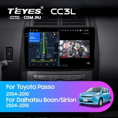 Штатная магнитола Teyes CC3L 4/64 Toyota Passo XC10 (2004-2010)