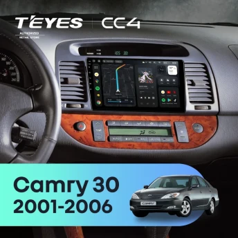 Штатная магнитола Teyes CC4 8/128 Toyota Camry 5 XV 30 (2001-2006) (черная)