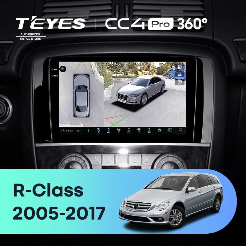 Штатная магнитола Teyes CC4 Pro 360 12/256 Mercedes-Benz R-Class W251 R280 R300 R320 (2005-2017) F1
