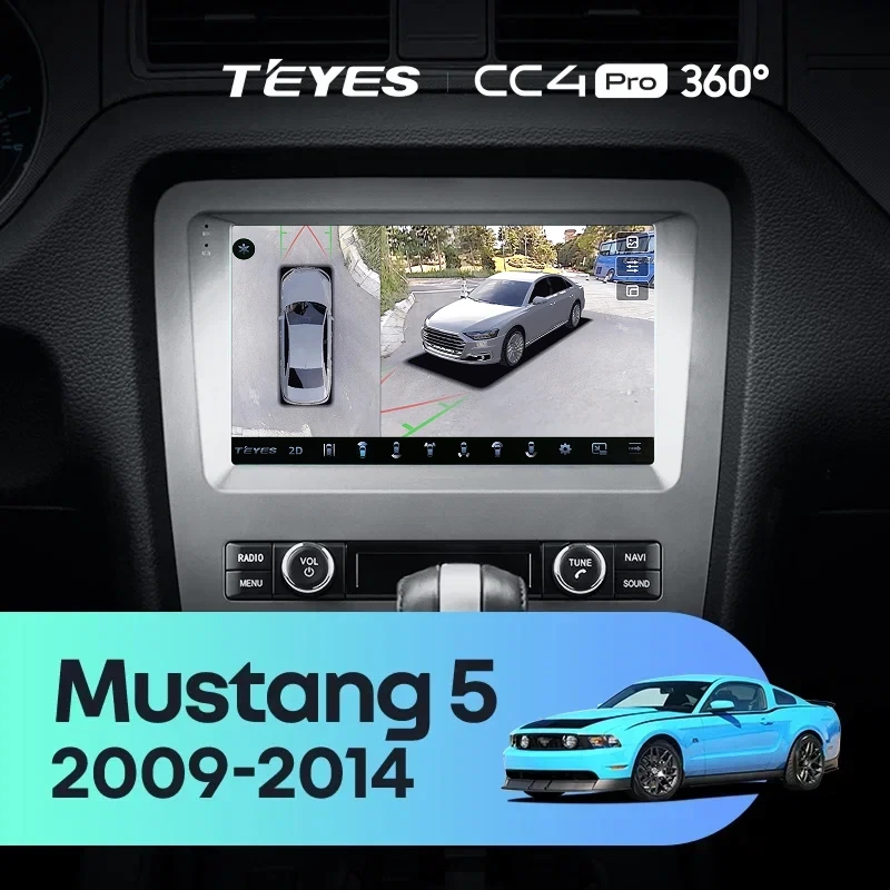 Штатная магнитола Teyes CC4 Pro 360 12/256 Ford Mustang 5 S-197 (2009-2014) F1