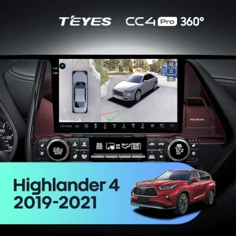 Штатная магнитола Teyes CC4 Pro 360 12/256 Toyota Highlander 4 XU70 (2019-2021)