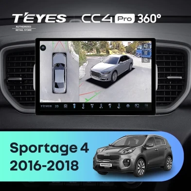 Штатная магнитола Teyes CC4 Pro 360 8/128 Kia Sportage 4 QL (2016-2018) Тип-A (11")