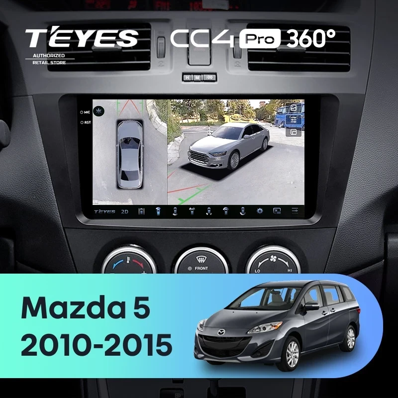 Штатная магнитола Teyes CC4 Pro 360 12/256 Mazda 5 3 CW (2010-2015)