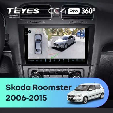 Штатная магнитола Teyes CC4 Pro 360 8/128 Skoda Roomster (2006-2015)