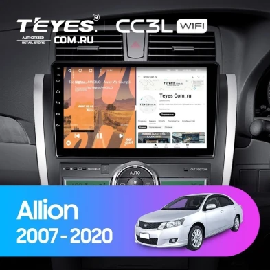 Штатная магнитола Teyes CC3L WiFi 2/32 Toyota Allion T260 (2007-2020) Правый руль
