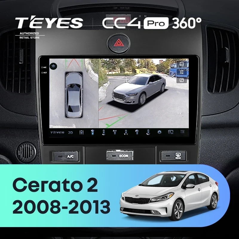 Штатная магнитола Teyes CC4 Pro 360 12/256 Kia Cerato 2 TD (2008-2013) F3