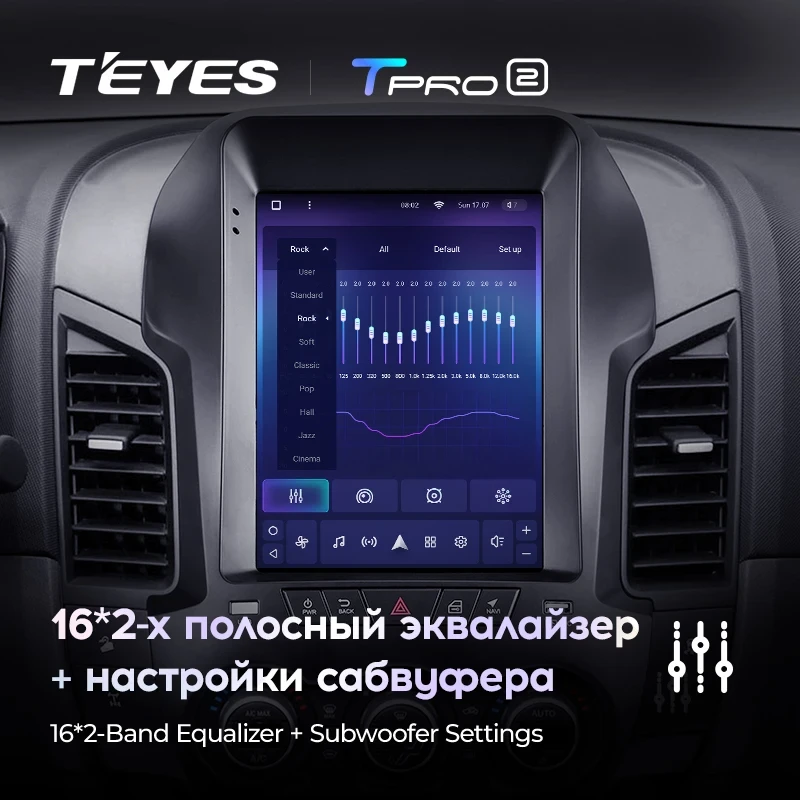 Штатная магнитола Tesla style Teyes TPRO 2 4/64 Ford Ranger 3 (2011-2015)