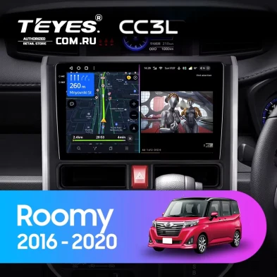 Штатная магнитола Teyes CC3L 4/32 Toyota Roomy (2016-2020) Правый руль