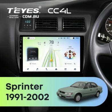 Штатная магнитола Teyes CC4L 6/64 Toyota Sprinter 7 E100 (1991-2002) Правый руль F1