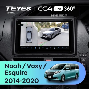 Штатная магнитола Teyes CC4 Pro 360 12/256 Toyota Voxy III R80 (2014-2020) F1 Правый руль