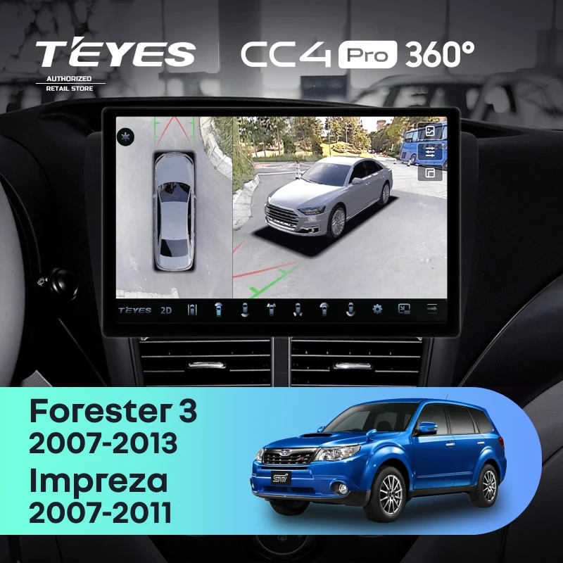 Штатная магнитола Teyes CC4 Pro 360 8/128 Subaru Forester 3 SH (2007-2013) (11")