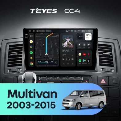 Штатная магнитола Teyes CC4 8/128 Volkswagen Multivan T5 (2003-2015)