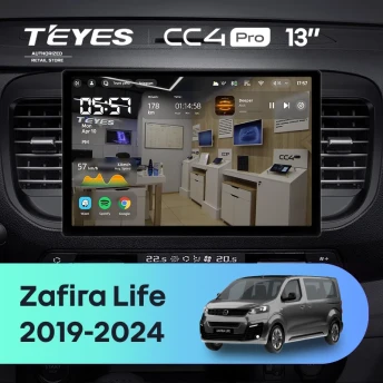 Штатная магнитола Teyes CC4 Pro 8/128 Opel Zafira Life (2019-2024) (13")