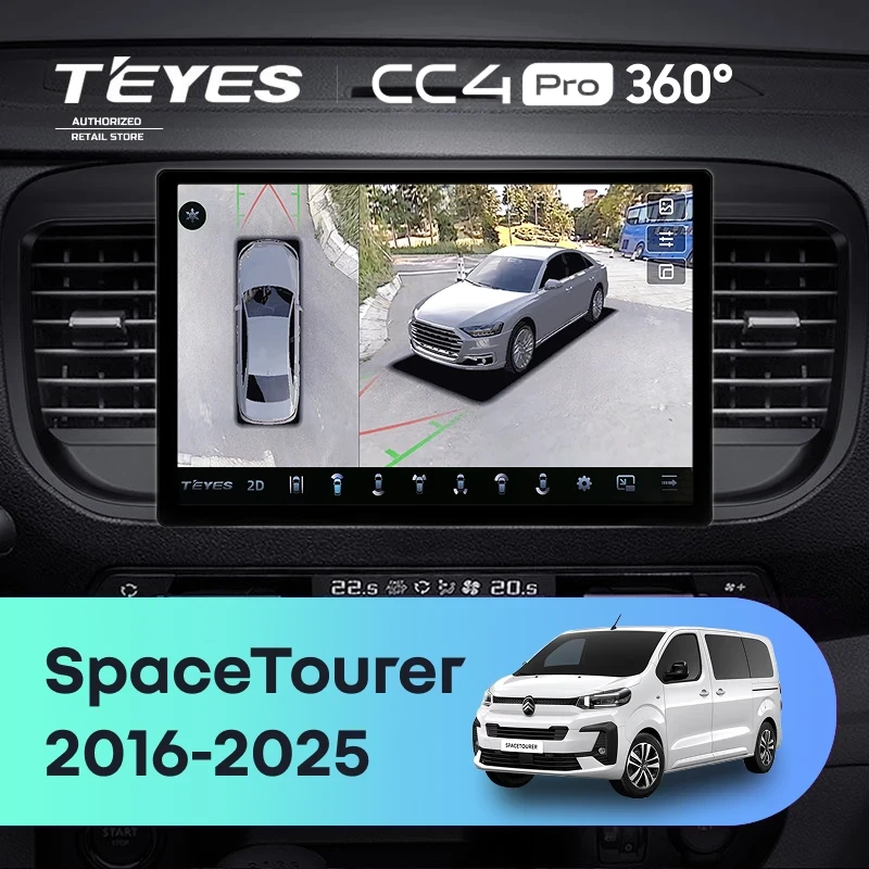 Штатная магнитола Teyes CC4 Pro 360 12/256 Citroen SpaceTourer (2016-2026) (11")